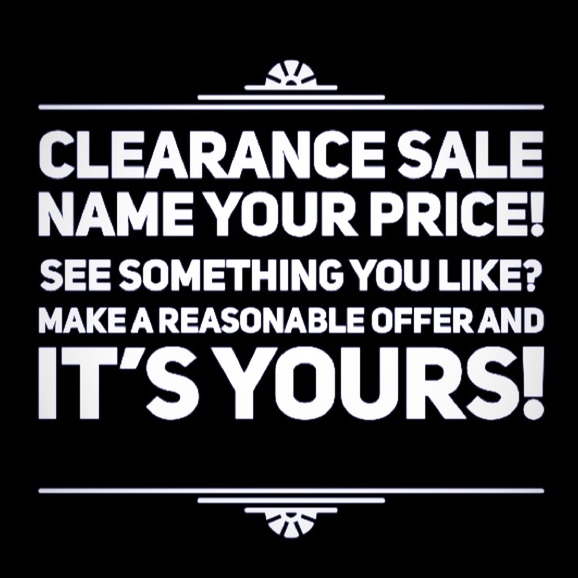 Clearance Sale Sign Clearance Sale Sign